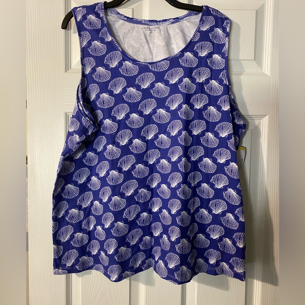 NWT PERFECT Cool Cotton  Laura Scott Tank Size 1X